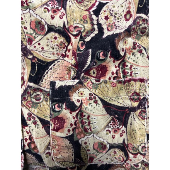 Bamboo Traders Petite Butterfly Print Corduroy Blazer Jacket Women PL - Picture 4 of 7